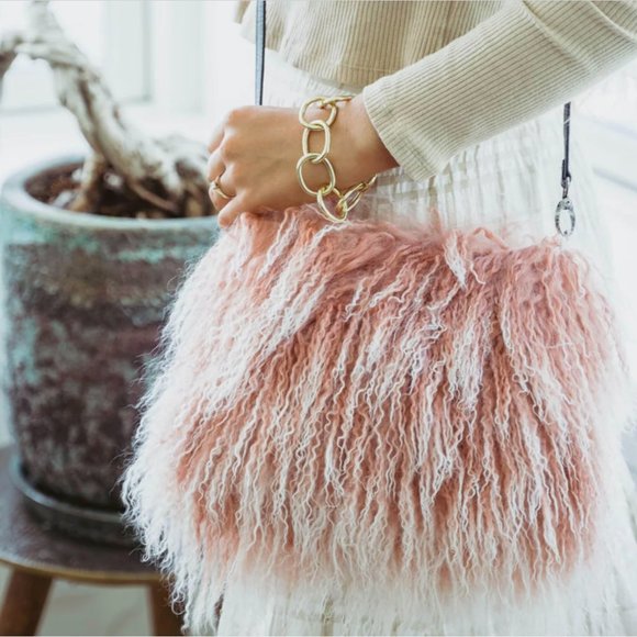 Natures Collection Jasmin Muff Bag, Tibetan Sheepskin - Picture 2 of 2